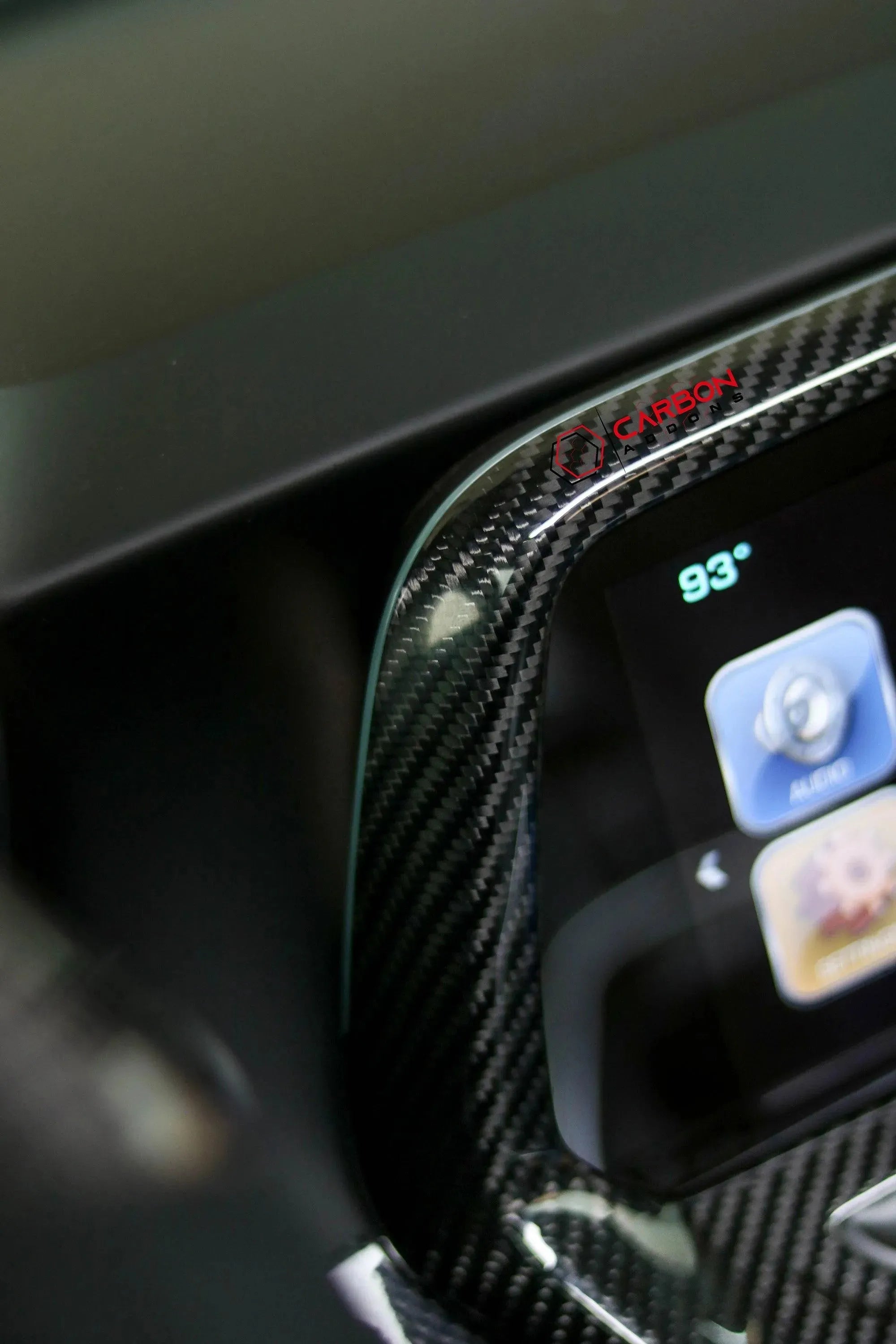 2016-2024 Chevy Camaro Carbon Fiber Infotainment Radio Screen Trim Cover - carbonaddons Carbon Fiber Parts, Accessories, Upgrades, Mods