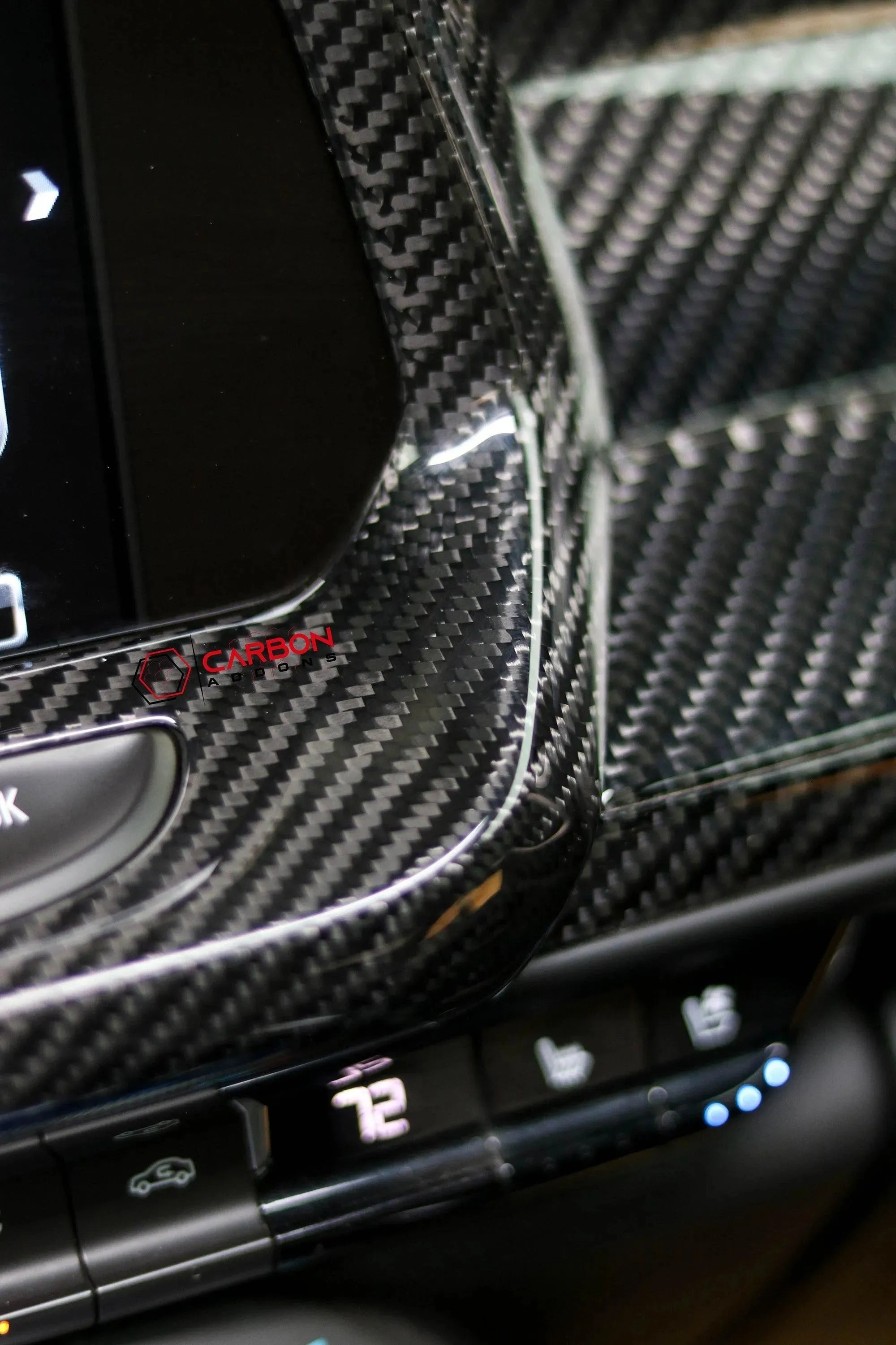 2016-2024 Chevy Camaro Carbon Fiber Infotainment Radio Screen Trim Cover - carbonaddons Carbon Fiber Parts, Accessories, Upgrades, Mods