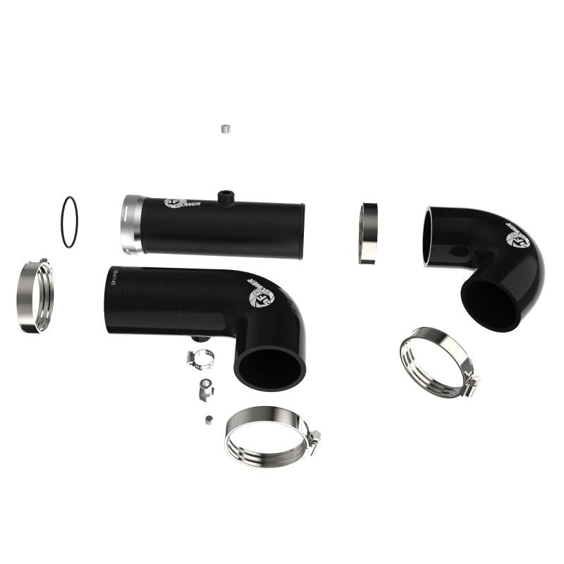 aFe BladeRunner Intercooler Hot & Cold Side Tubes Combo 20-21 GM Trucks 3.0L (td) - Black-SR1 Performance