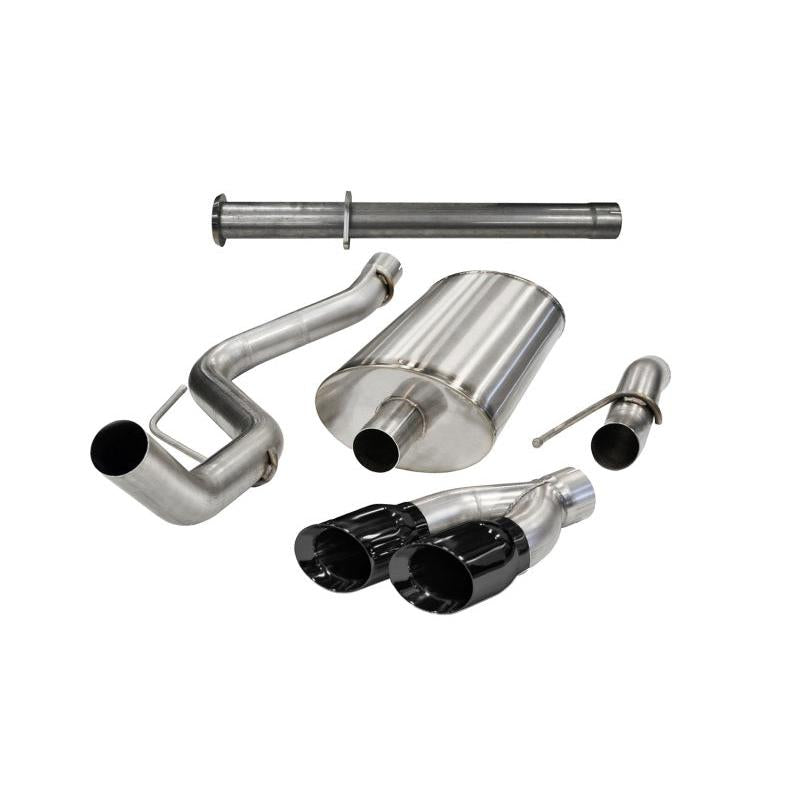 Corsa 2011-2014 Ford F-150 Raptor 6.2L V8 145in Wheelbase Black Xtreme Cat-Back Exhaust-SR1 Performance