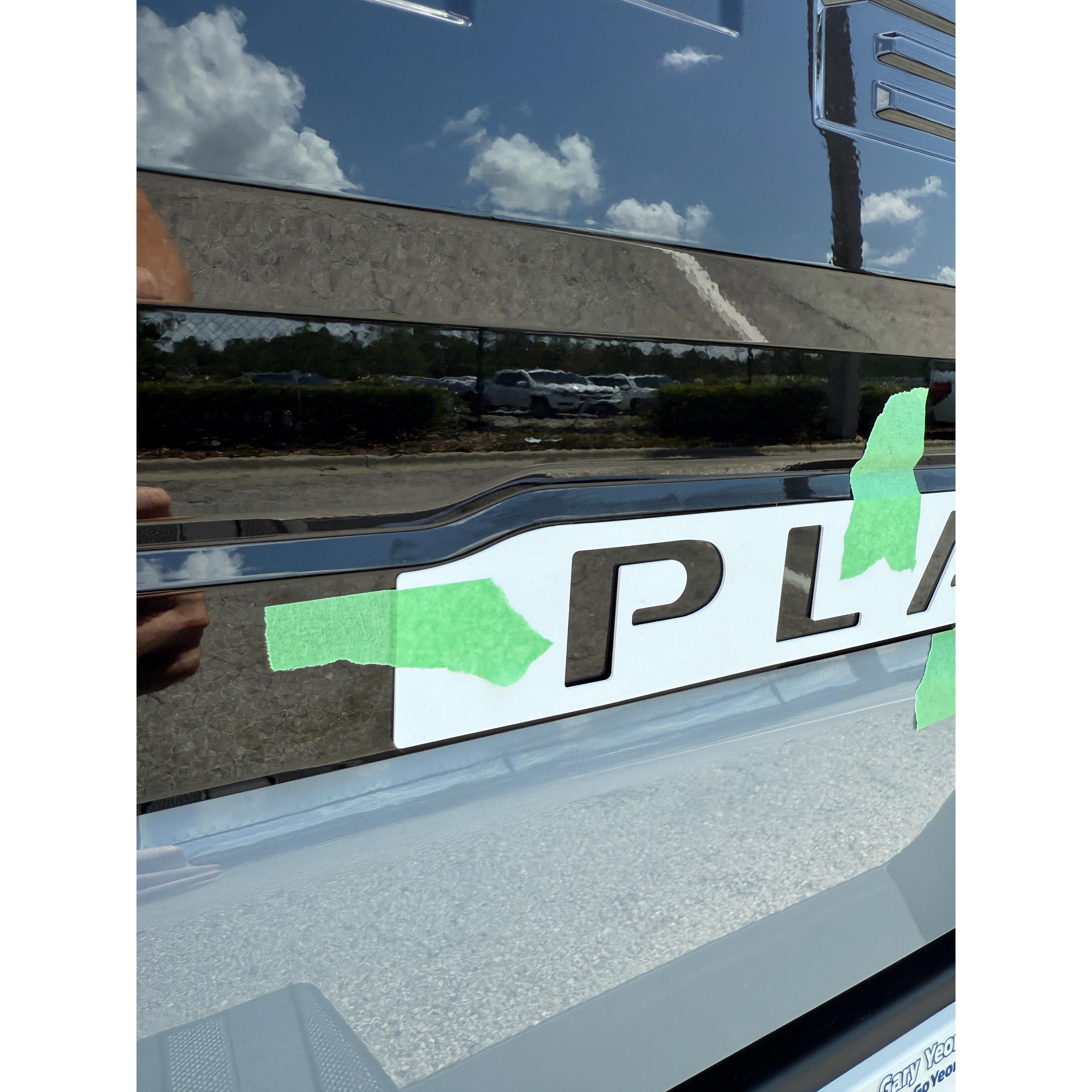 Platinum Tailgate Lettering Kit Fits 2025-2026 Ford Super Duty Platinum