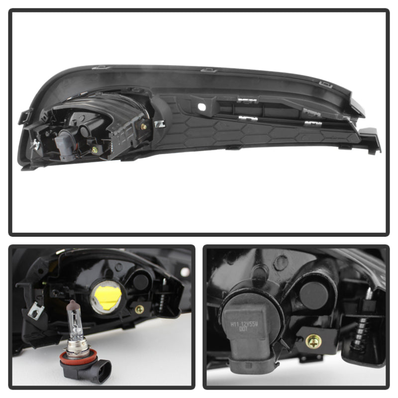 Spyder Honda Civic 2013-2014 4dr OEM Fog Light W/Switch Yellow FL-HC2013-4D-Y-SR1 Performance