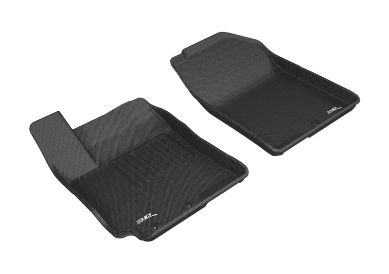 3D MAXpider 2018-2020 Hyundai Accent Sedan Kagu 1st Row Floormat - Black-SR1 Performance