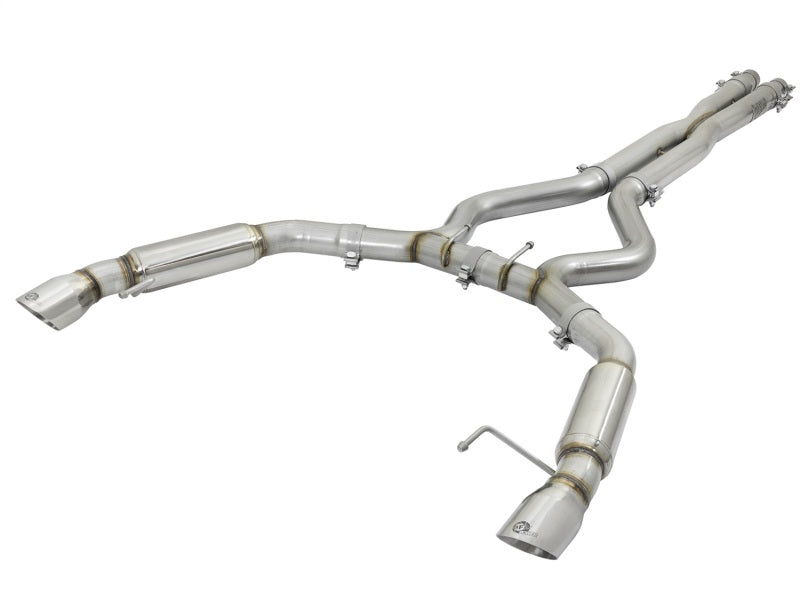 aFe MACHForce XP 3in Aggressive Toned Cat-Back Exhausts w/ Polished Tips 15-17 Ford Mustang V6/V8-SR1 Performance