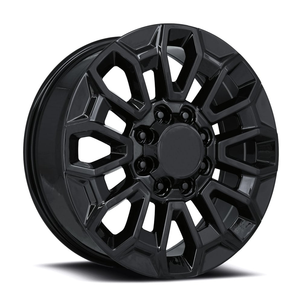 FR277 22X8.5 8X180 +44 HB 124.1 CHEVROLET HIGH COUNTRY 2500 GLOSS BLACK WITH CAP-SR1 Performance