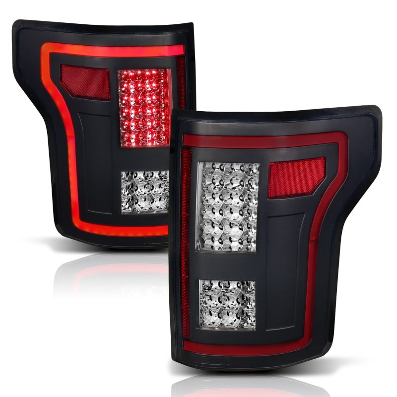 ANZO 15-17 Ford F-150 LED Taillights Black w/ Sequential-SR1 Performance