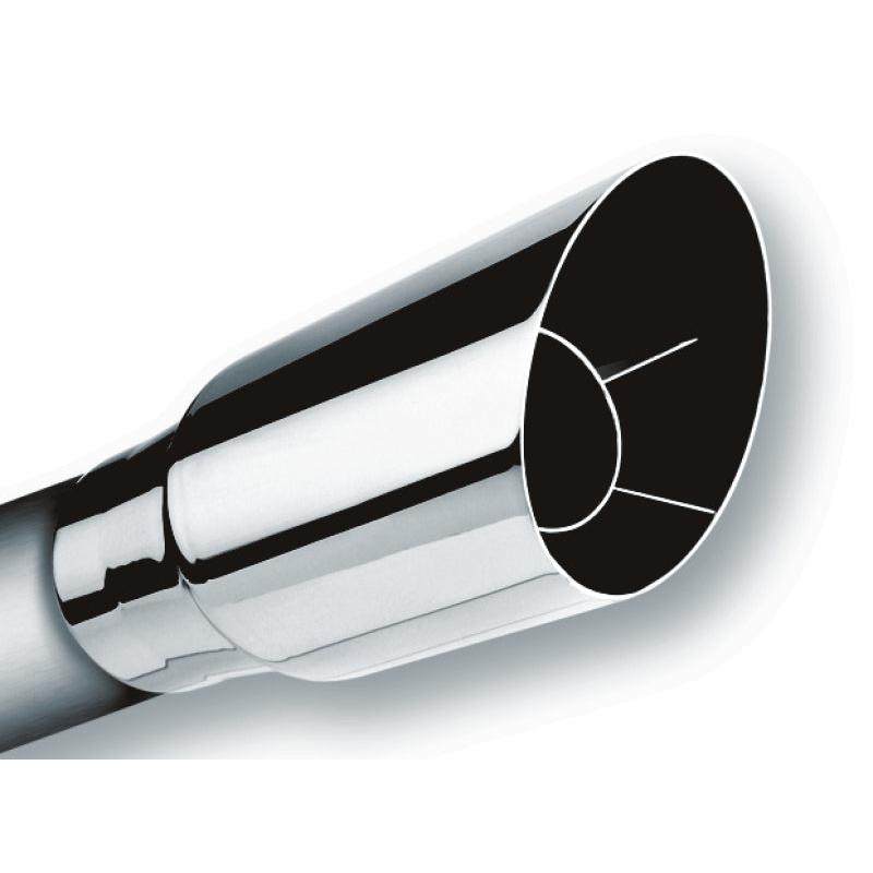 Borla Universal Polished Tip Single Round Angle-Cut (inlet 2 1/2in. Outlet 3 1/2in) *NO Returns*-SR1 Performance