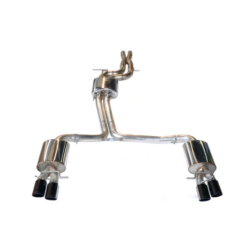 AWE Tuning Audi B8 / B8.5 S5 Cabrio Touring Edition Exhaust - Resonated - Chrome Silver Tips-SR1 Performance