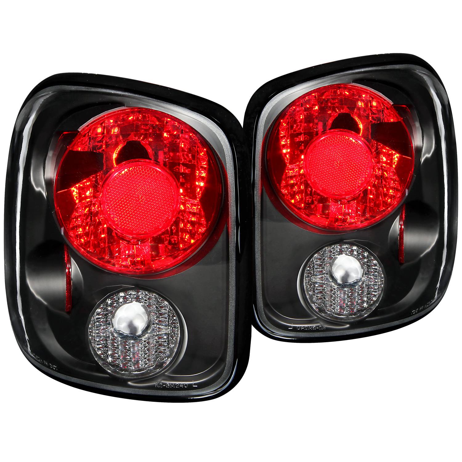 CHEVY SILVERADO / GMC SIERRA STEPSIDE 99-04 TAIL LIGHTS BLACK