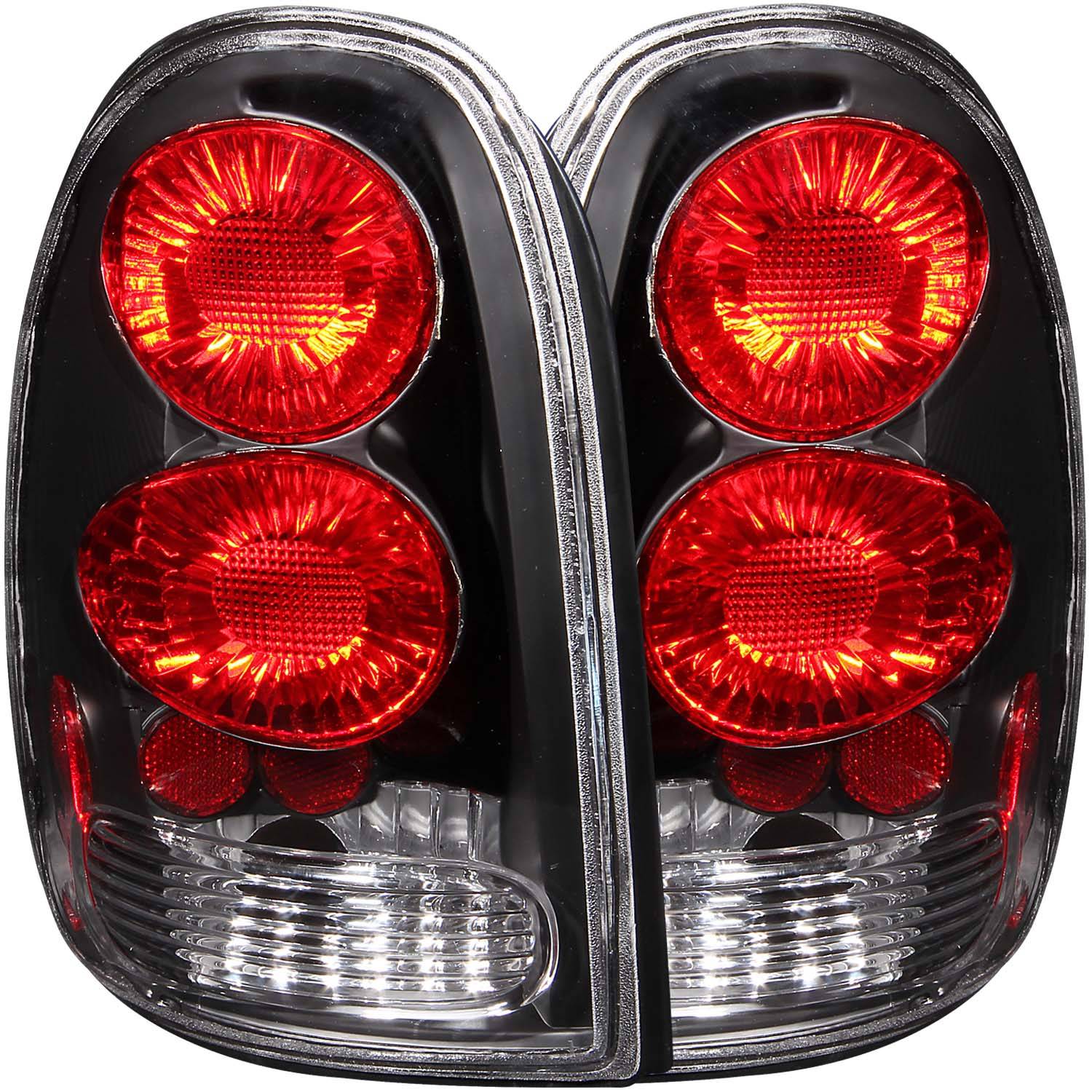 DODGE CARAVAN 96-00 / PLYMOUTH VOYAGER 96-00 / DODGE DURANGO 98-03 / CHRYSLER TOWN & COUNTRY VAN 96-00 TAIL LIGHTS BLACK