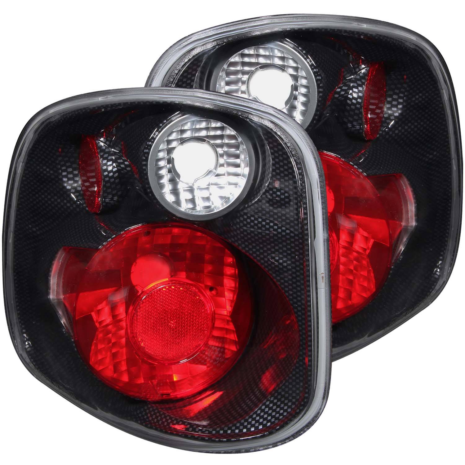 FORD F-150 FLARE SIDE 01-03 TAIL LIGHTS CARBON CLEAR LENS G2