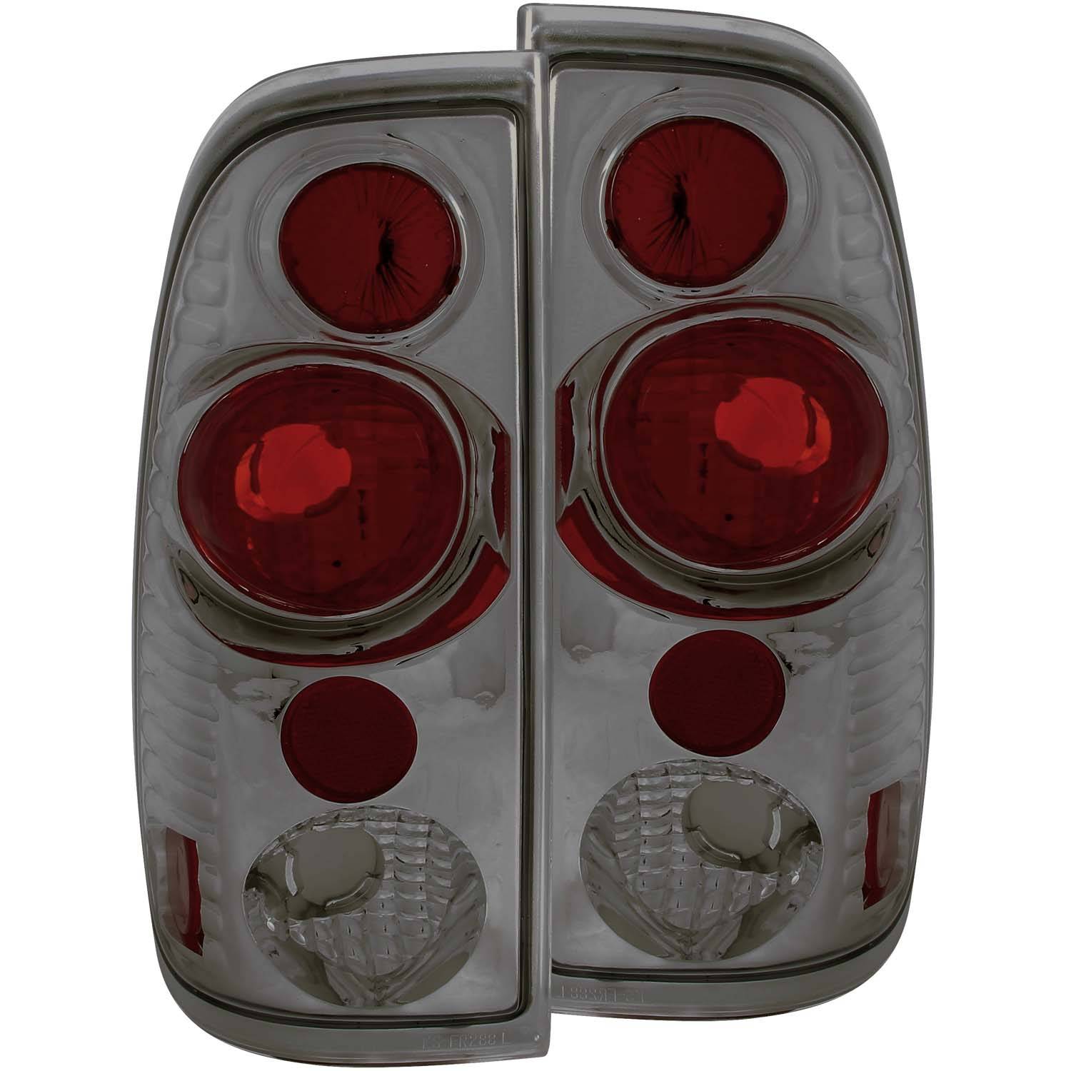 FORD F-150/250 97-03 LIGHTDUTY / F-250/F-350 SUPERDUTY 99-07 TAIL LIGHTS G2 CHROME SMOKE LENS