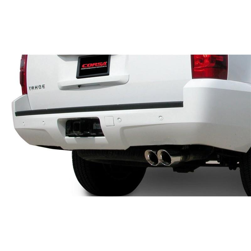 Corsa 2007-2008 Chevrolet Tahoe 5.3L V8 Polished Sport Cat-Back Exhaust-SR1 Performance