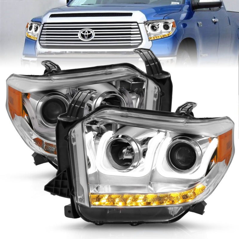 ANZO 2014-2016 Toyota Tundra Projector Headlights w/ U-Bar Chrome-SR1 Performance