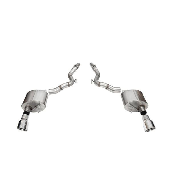 Corsa 2024-2024 Ford Mustang GT Sport Axle-Back Dual Rear Exit with 4.5in Polished Pro-Series Tips-SR1 Performance