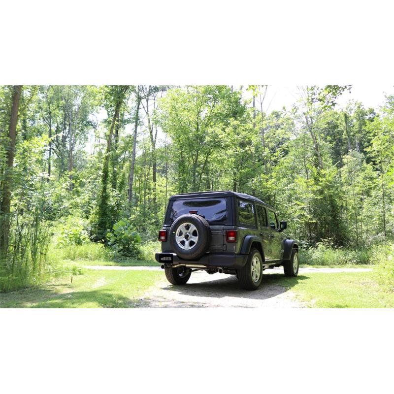 Corsa 2018-2024 Jeep Wrangler JL 2.5in Dual Rear Exit Polished Tips Sport Axle-Back Exhaust-SR1 Performance