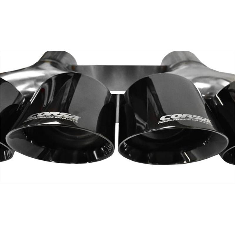 Corsa 2014-2020 Chevrolet Corvette 6.2L V8 Quad 45in Polished Black Pro-Series Tip Kit-SR1 Performance