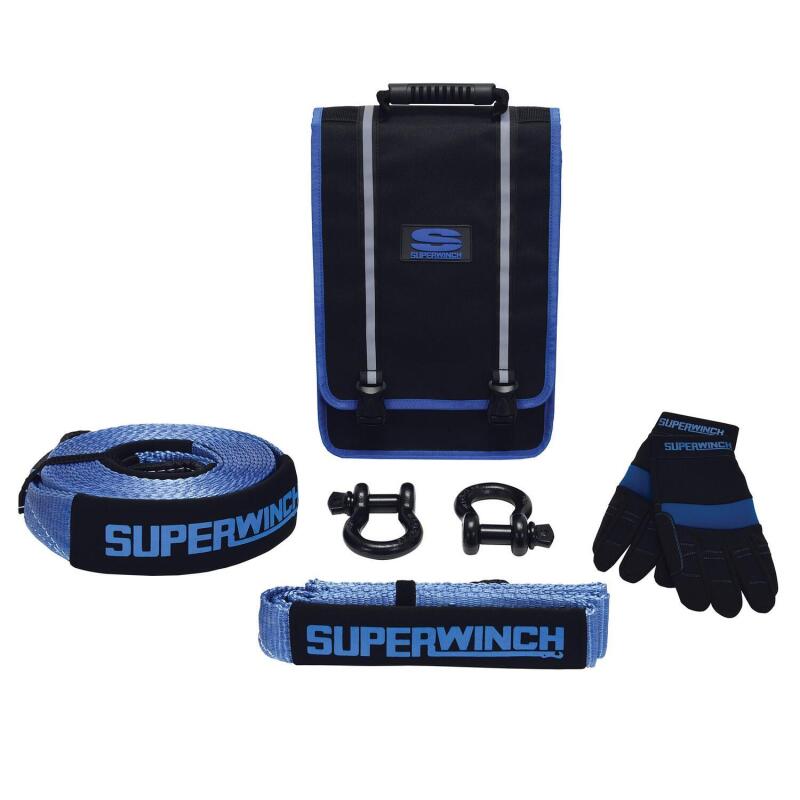 Superwinch Getaway Recovery Kit (Incl. Bow Shackles/Tree Trunk Protec/Recovery Strap/Gloves/Bag)-SR1 Performance