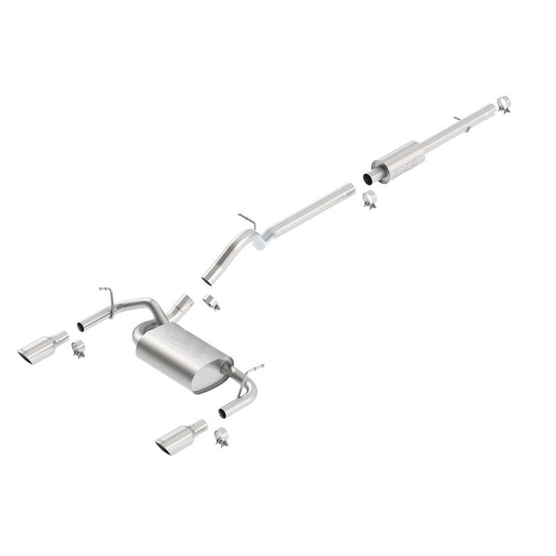 Borla 12-16 Jeep Wrangler JK 3.6L AT/MT 4Wheel 4dr Truck Single Split Rear Exit Catback Exhaust-SR1 Performance