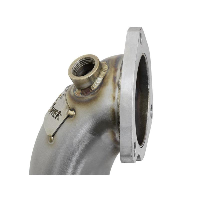 aFe 09-13 MINI Cooper S (R56) L4 1.6L (t) Twisted Steel Down Pipe 2-1/2in 304 Stainless Steel w/ Cat-SR1 Performance