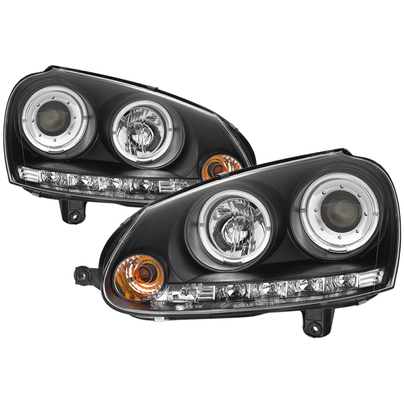 Spyder Volkswagen GTI 06-09/Jetta 06-09 Halogen Model Only - LED Halo DRL Black PRO-YD-VG06-HL-BK-SR1 Performance