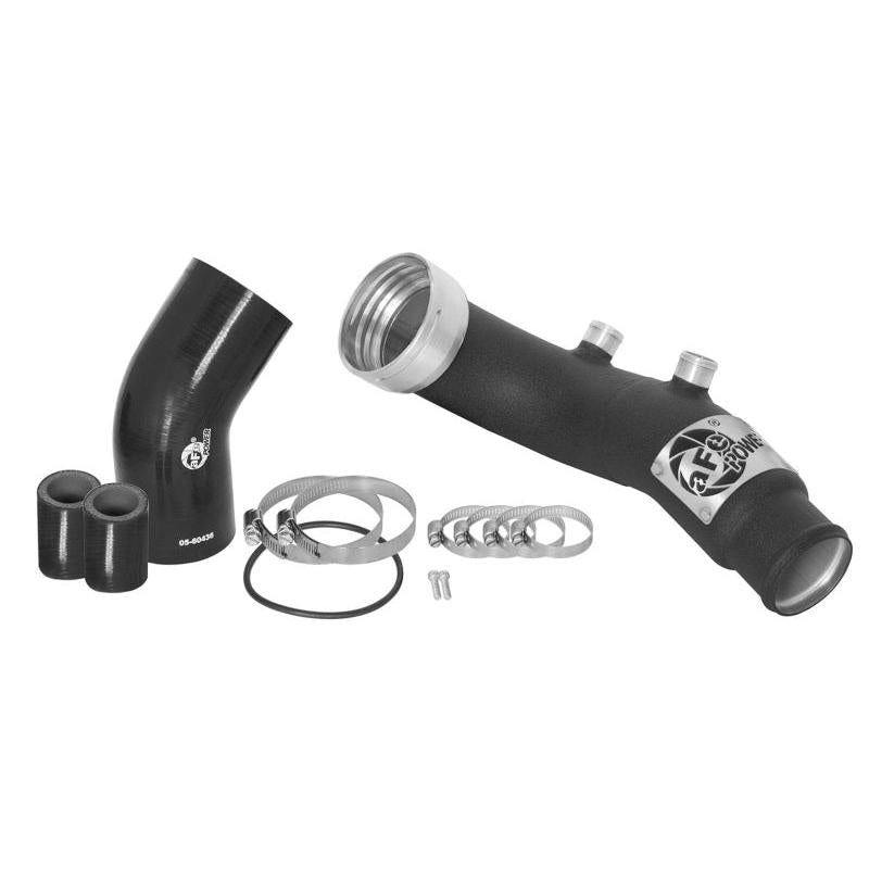 aFe BladeRunner 3in Black Intercooler Tube Cold Side w/ Couplings & Clamps 07-10 BMW 335i 3.0L (tt)-SR1 Performance