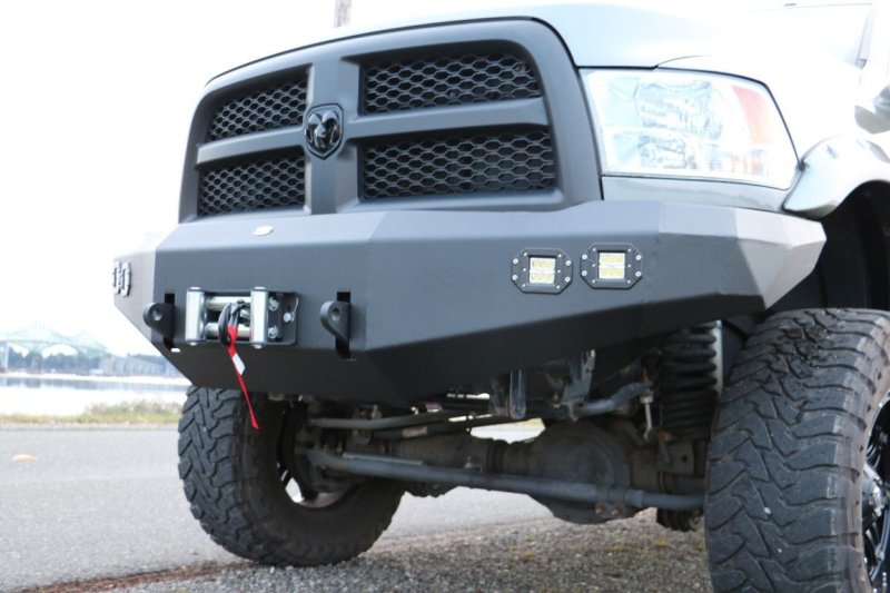 DV8 Offroad Front Bumper for 2010-2014 Dodge Ram 2500/3500 with Winch Compatibility and LED Lights