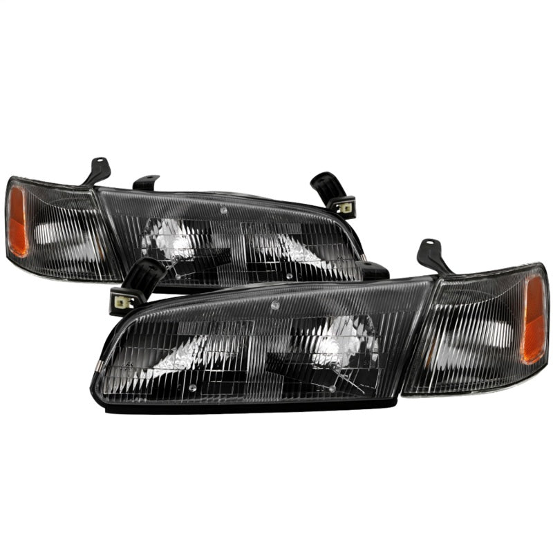 xTune 97-99 Toyota Camry 4pc OEM Style Headlights w/Corner Lights - Black (HD-JH-TCAM97-SET-BK)-SR1 Performance