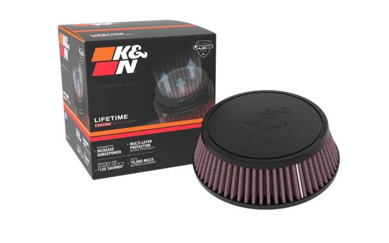K&N Universal Rubber Filter 0.75in FLG 4.0625in OD 2.1875in Height-SR1 Performance