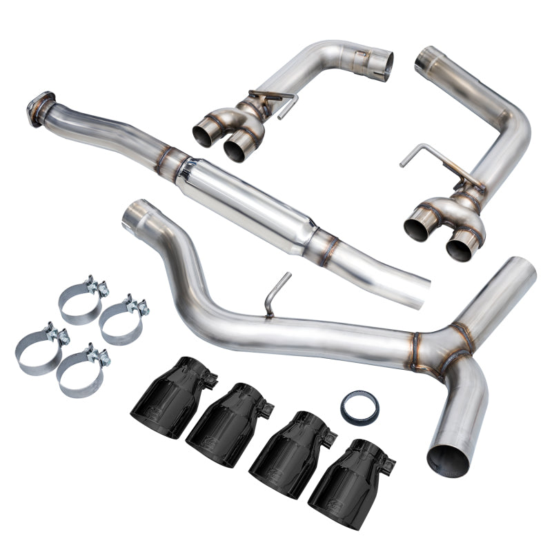 AWE Tuning Subaru WRX/STI VA/GV Sedan Track Edition Exhaust - Diamond Black Tips (102mm)-SR1 Performance