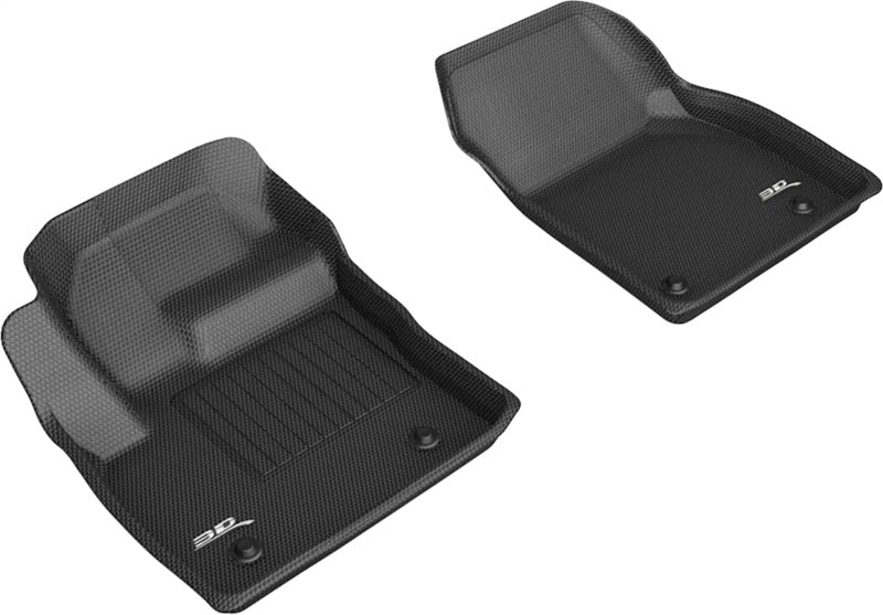 3D MAXpider 18-20 Jaguar E-Pace Kagu 1st Row Floormats - Black-SR1 Performance