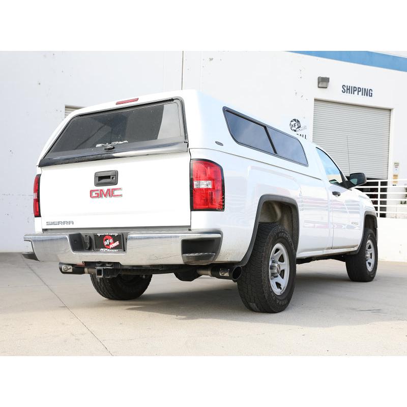 aFe Gemini XV 3in 304 SS Cat-Back Exhaust 09-18 GM Trucks V6-4.3/V8-4.8/5.3L w/ Black Tips-SR1 Performance