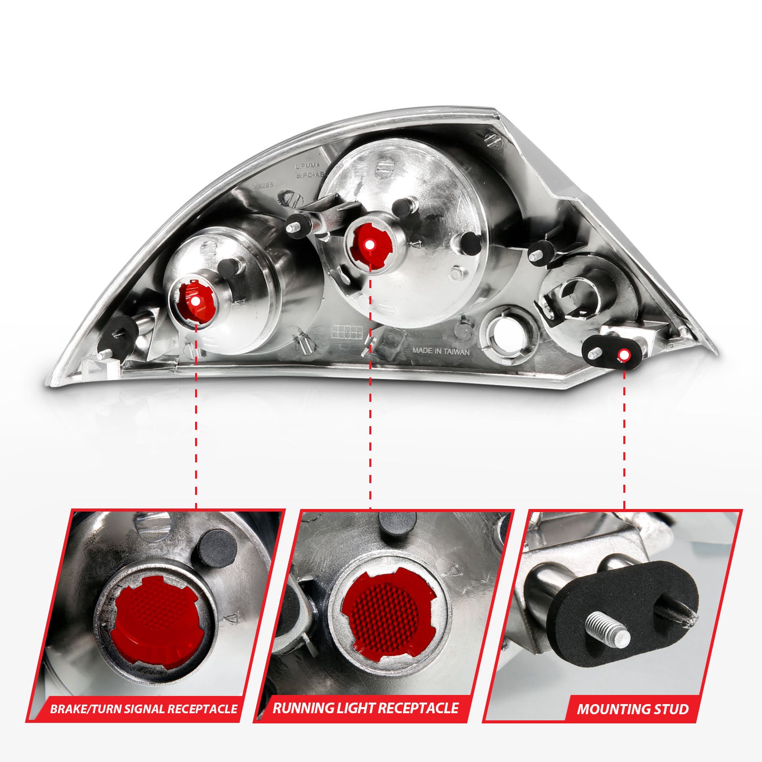 MITSUBISHI ECLIPSE 00-05 TAIL LIGHTS BLACK