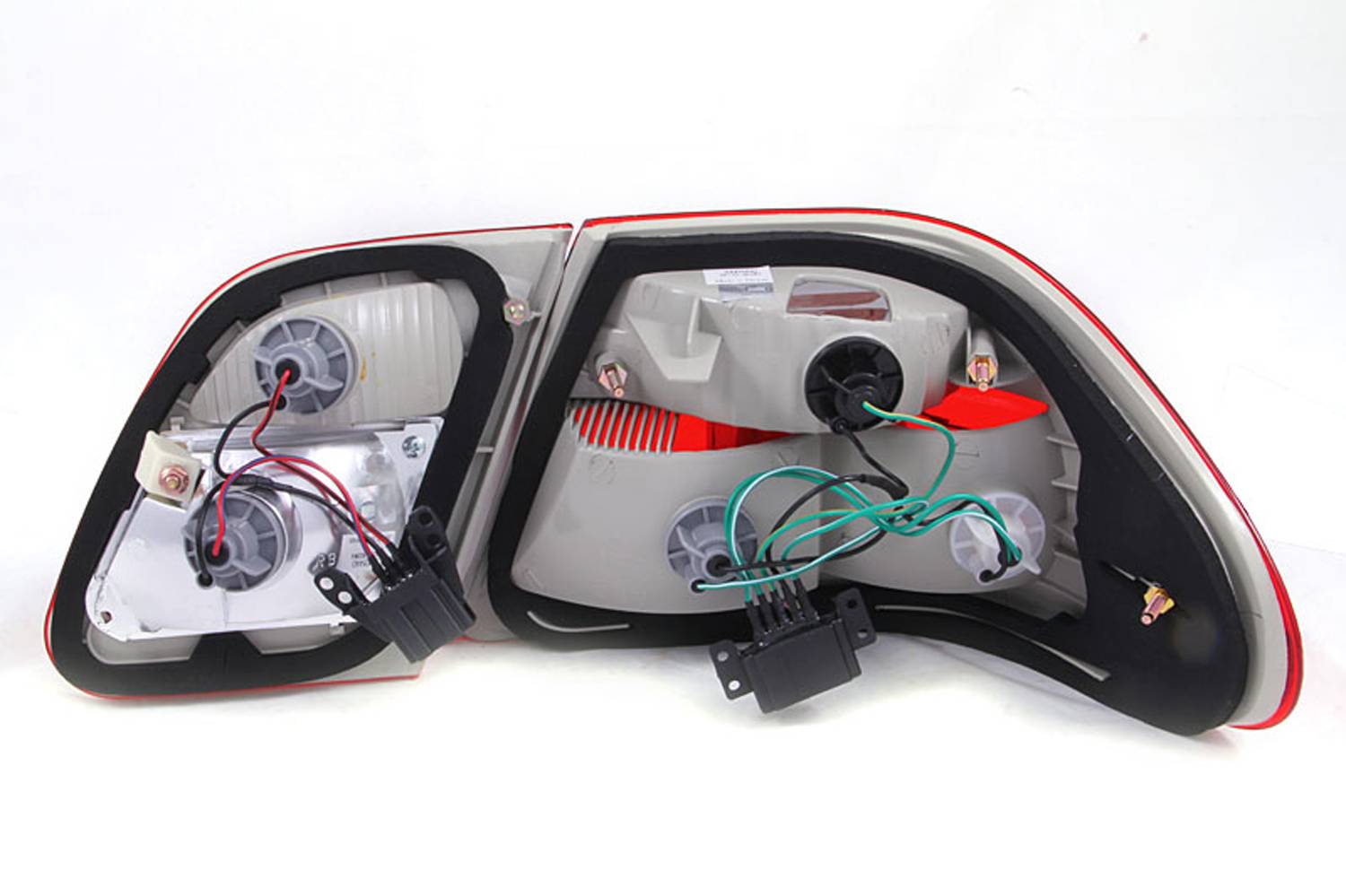 MBZ E CLASS W210 96-02 TAIL LIGHTS G2 CHROME RED/CLEAR LENS