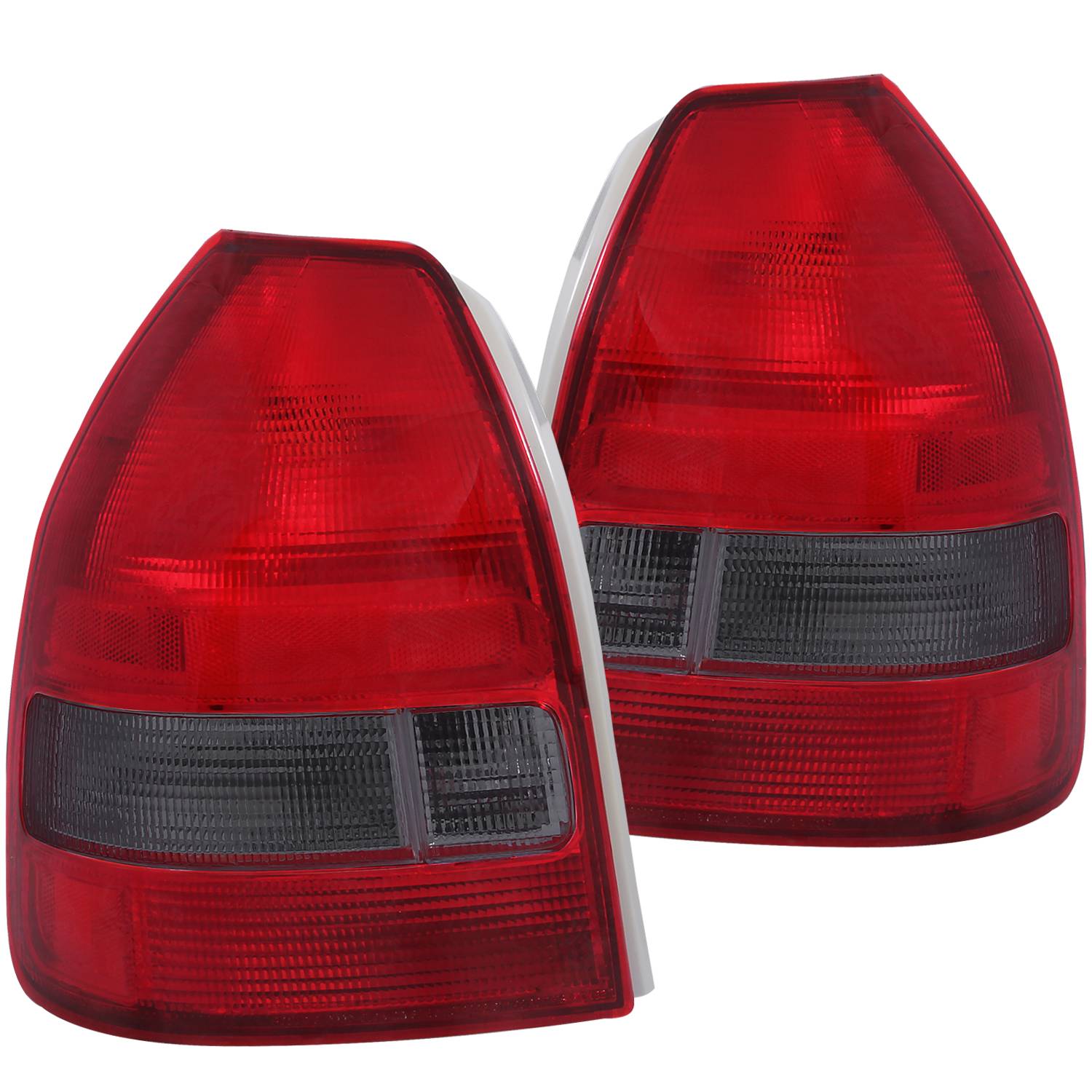 HONDA CIVIC 96-00 3DR TAIL LIGHTS CHROME RED/SMOKE