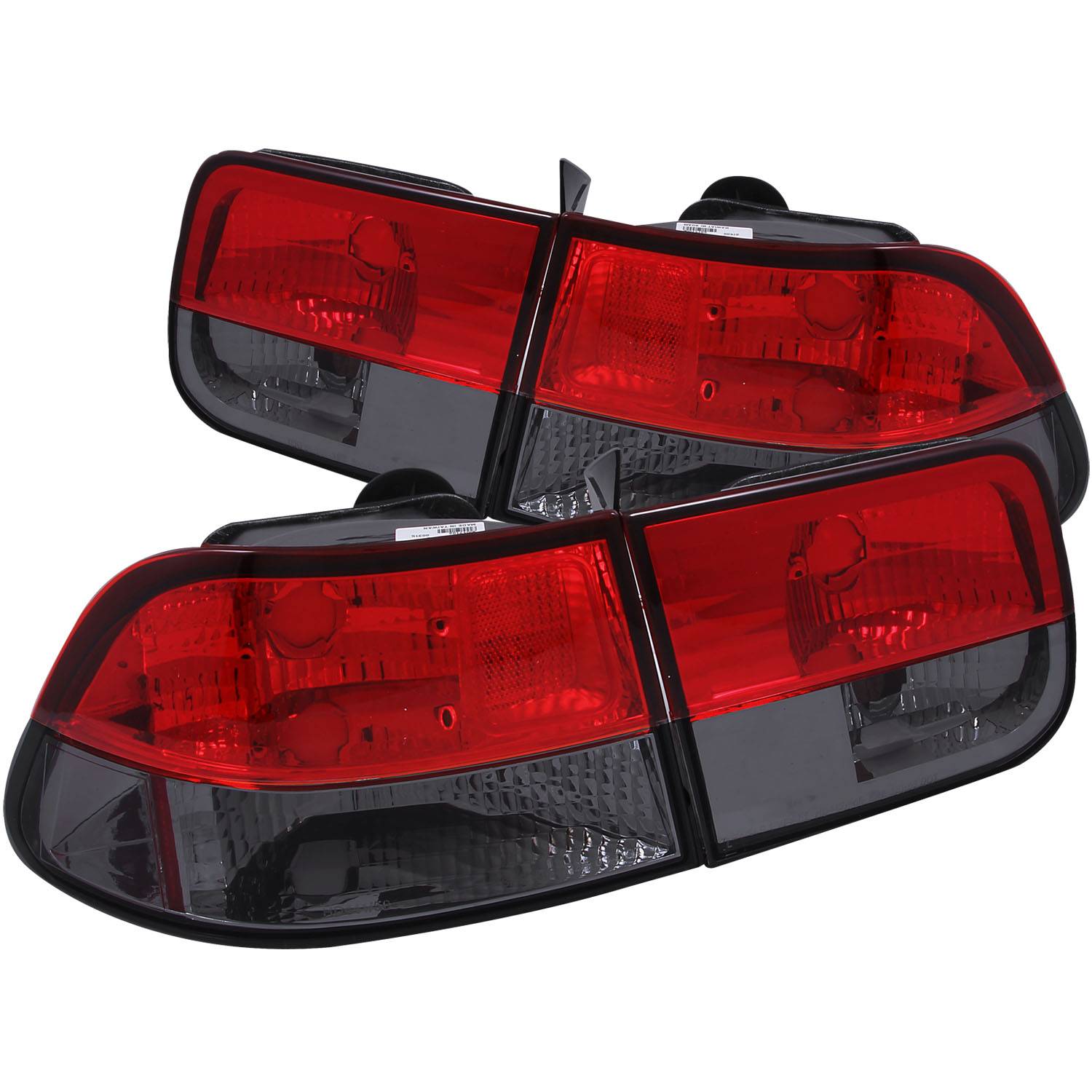 HONDA CIVIC 96-00 2DR TAIL LIGHTS CHROME RED/SMOKE 2PC