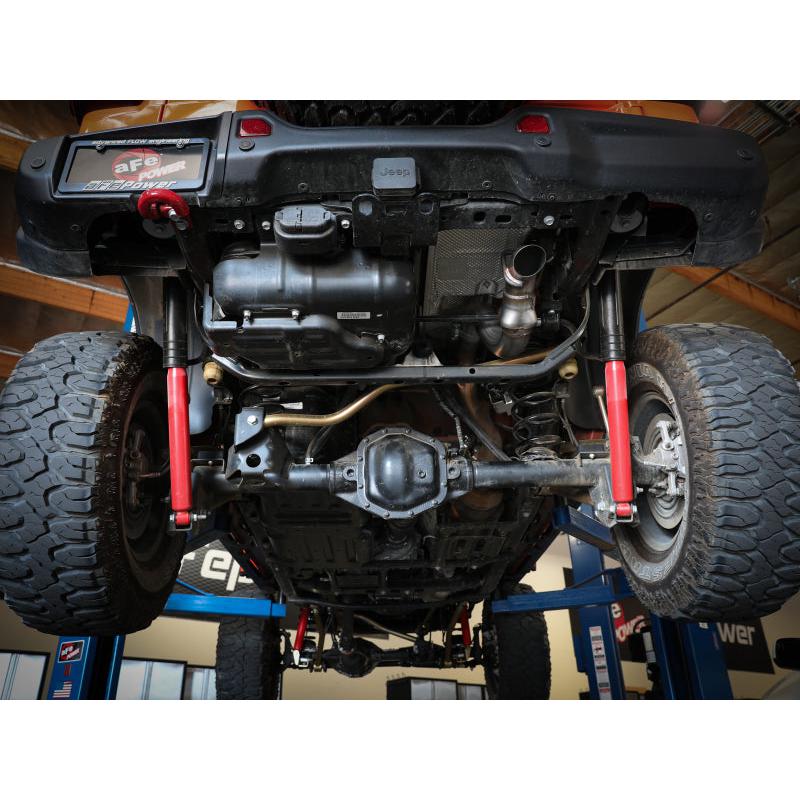 aFe 20-21 Jeep Wrangler (JL) Large Bore-HD 3 IN 304 Stainless Steel DPF-Back Hi-Tuck Exhaust System-SR1 Performance
