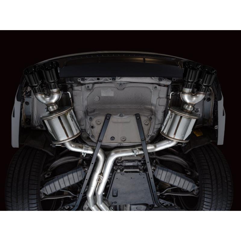 AWE Tuning 19-23 Audi C8 S6/S7 2.9T V6 AWD Touring Edition Exhaust - Diamond Black Tips-SR1 Performance