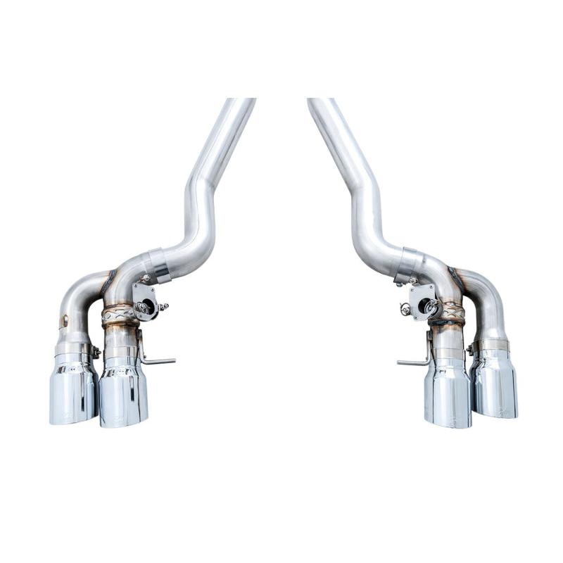 AWE Tuning 18-19 BMW M5 (F90) 4.4T AWD SwitchPath Axle-back Exhaust - Chrome Silver Tips-SR1 Performance