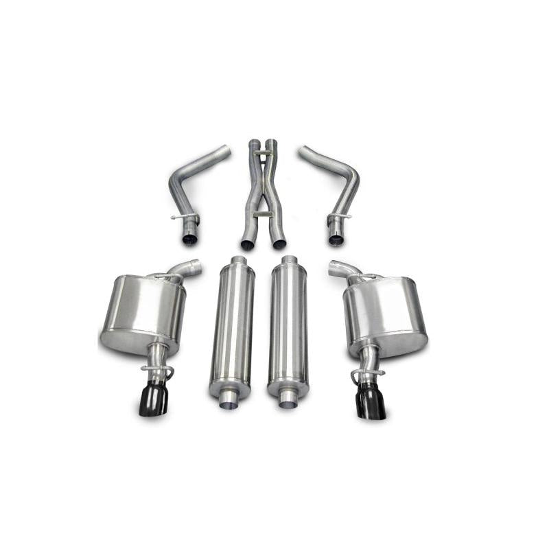 Corsa 2005-2010 Dodge Charger R/T 5.7L V8 Black Xtreme Cat-Back Exhaust-SR1 Performance