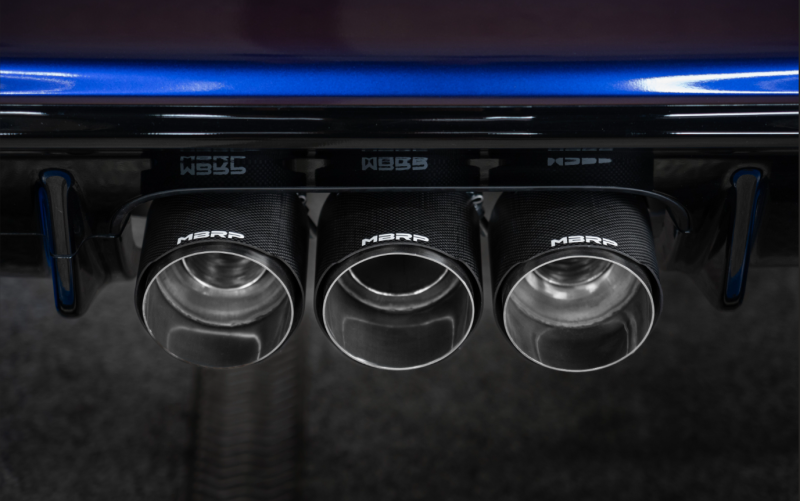 MBRP 23-24 Honda Civic Type R 2.0L T304 SS 3in Cat-Back Exhaust Triple Center Outlet w/ Carbon Tips-SR1 Performance