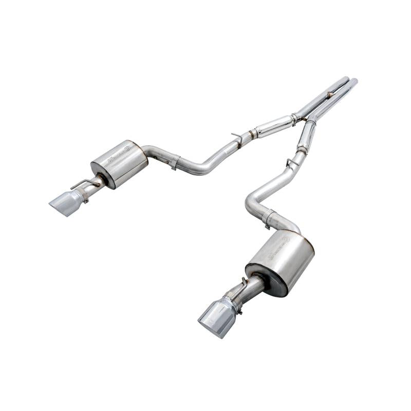 AWE Tuning 2015+ Dodge Charger 6.4L/6.2L SC Non-Resonated Touring Edition Exhaust - Silver Tips-SR1 Performance