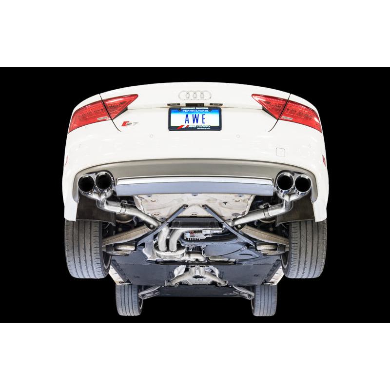 AWE Tuning Audi C7 / C7.5 S7 4.0T Track Edition Exhaust - Chrome Silver Tips-SR1 Performance
