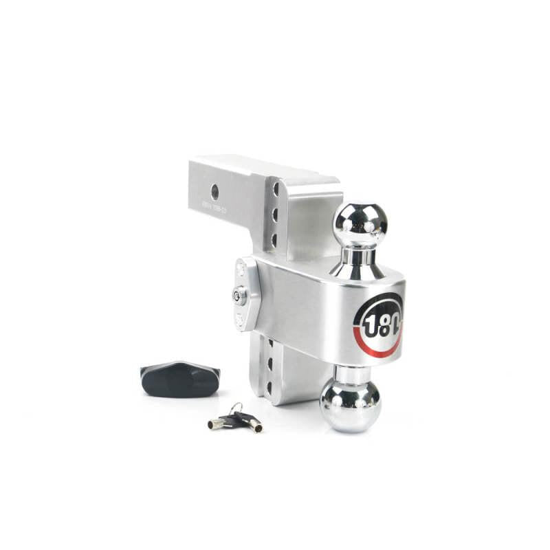 Weigh Safe 180 Hitch with 6-Inch Drop and 2.5-Inch Shank - Aluminum, 10K/18.5K GTWR