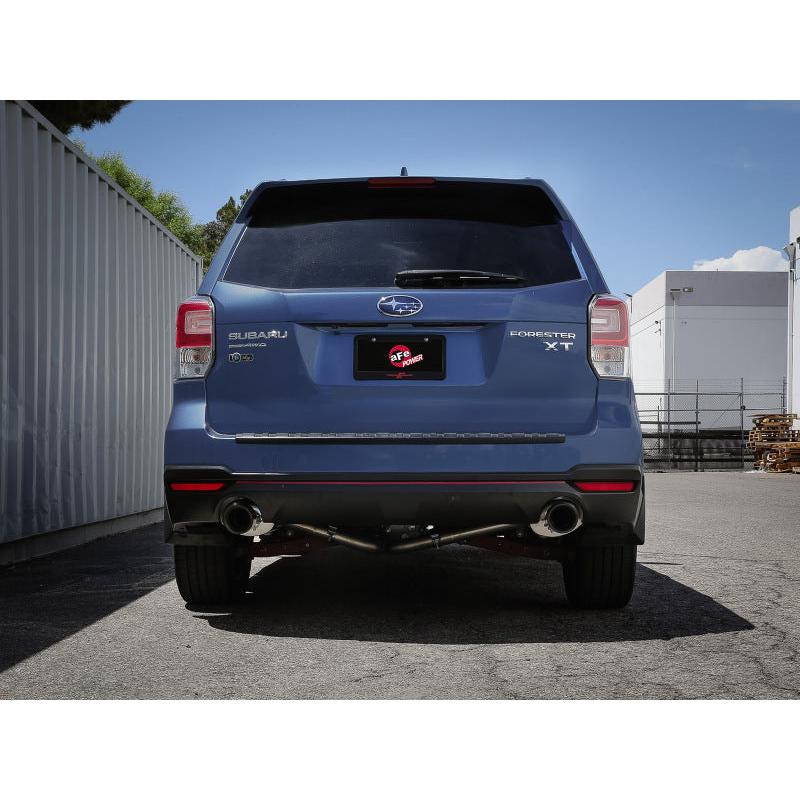 aFe Subaru Forester XT 14-18 H4-2.5L (t) Takeda 2-1/2in to 2-1/4in 304 SS Cat-Back- Black Tip-SR1 Performance
