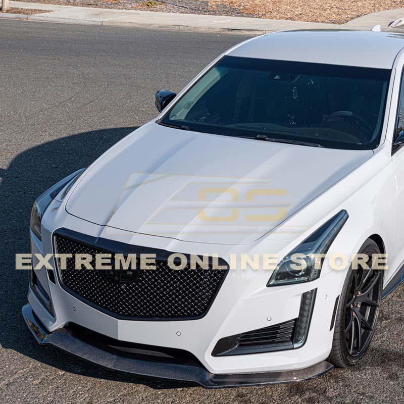 2014-19 Cadillac CTS Carbon Fiber Front Splitter & Side Skirts - Extreme Online Store