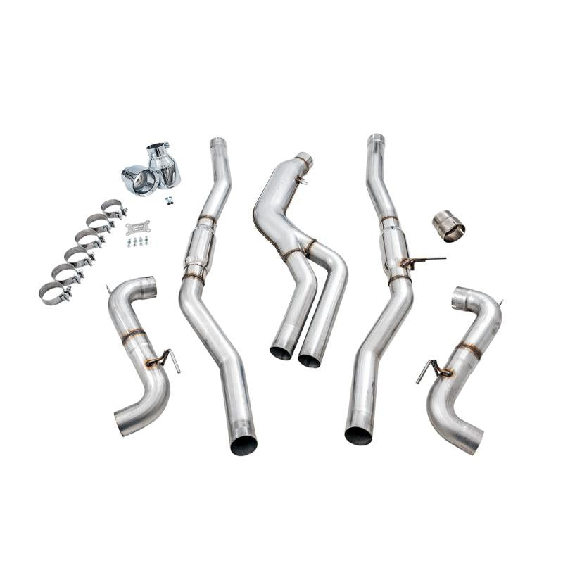 AWE Tuning 2020 Toyota Supra A90 Track Edition Exhaust - 5in Chrome Silver Tips-SR1 Performance