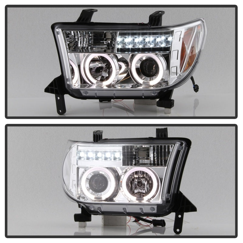 Spyder Toyota Tundra 07-13 Projector Headlights LED Halo LED Chrm PRO-YD-TTU07-HL-C-SR1 Performance