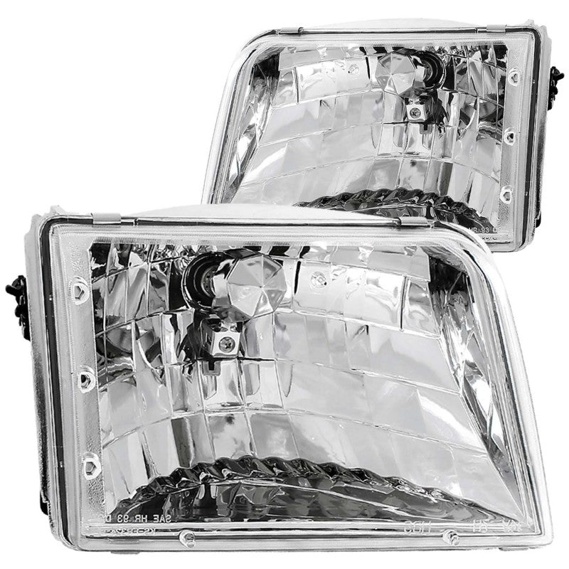 ANZO 1993-1997 Ford Ranger Crystal Headlights Chrome-SR1 Performance