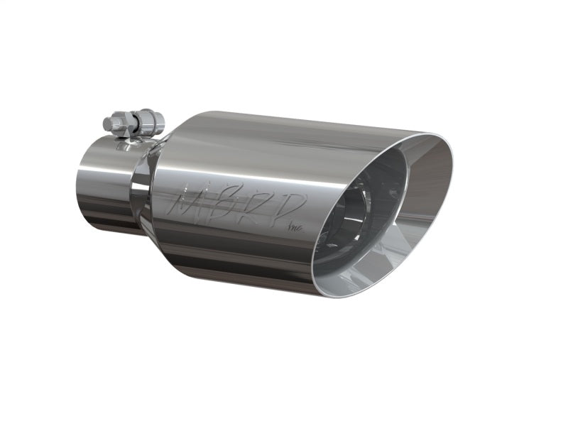 MBRP Universal Tip 4.5 O.D. Dual Walled Angled Rolled End 2.5 Inlet 12in Length - T304-SR1 Performance